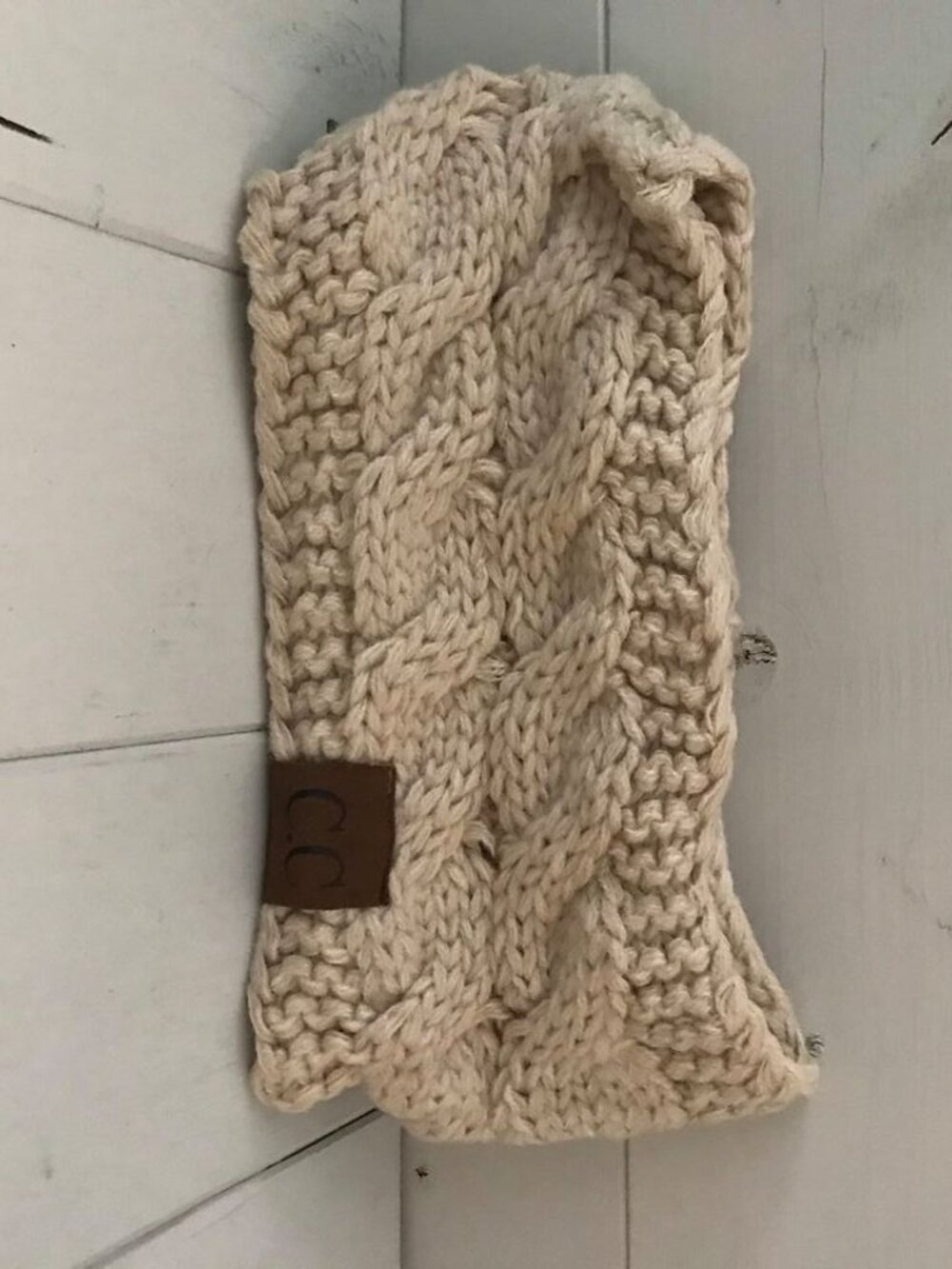NEW Knit Tan Cream Headband
